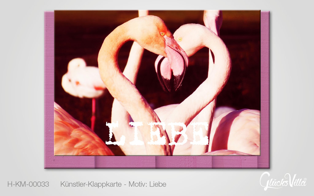 Klappkarte / Grußkarte - Motiv "Liebe" - 10er Set