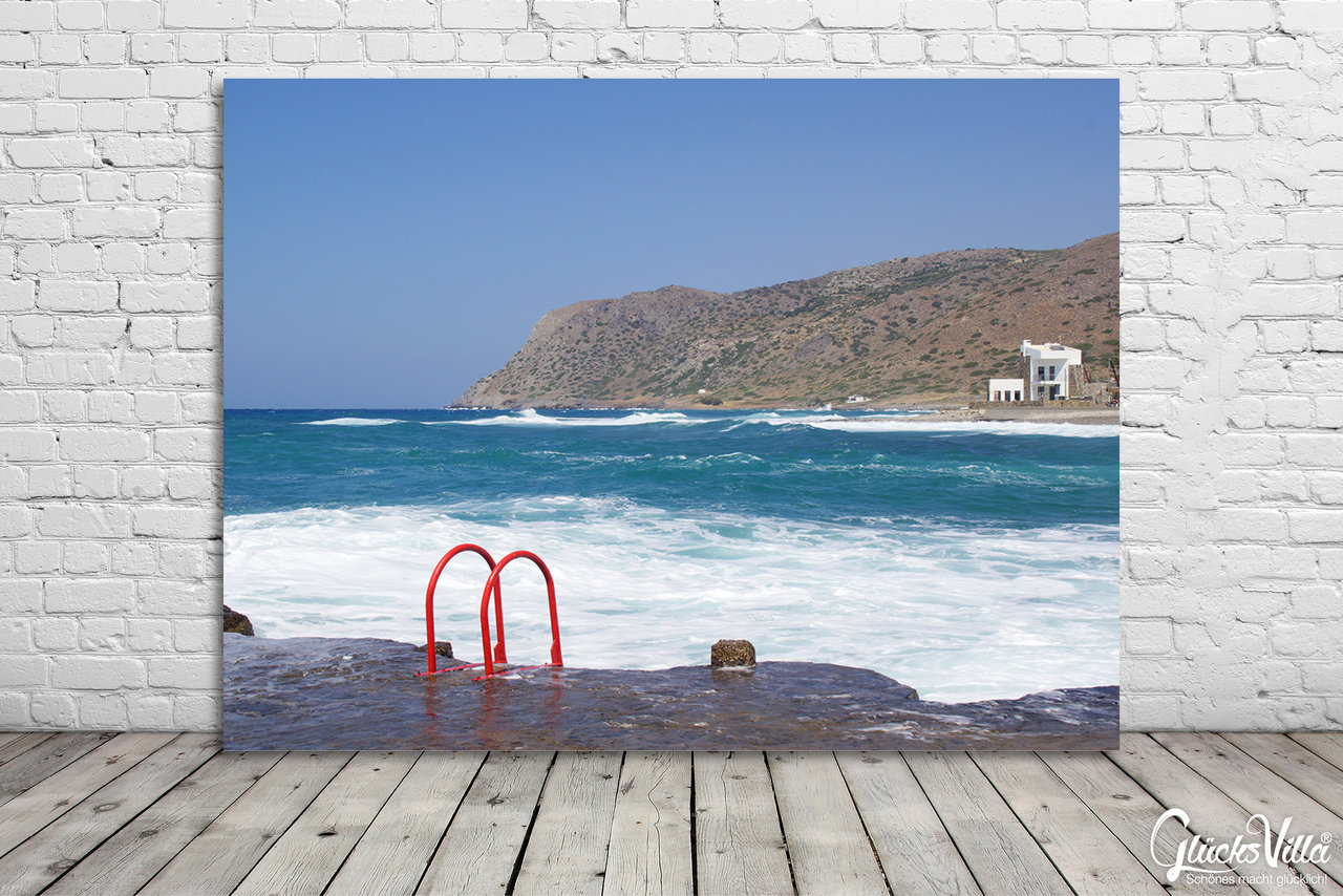 Wandbild: Kreta rote Badeleiter Milatos