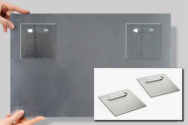 Metallhalterung-Set, 2 Stk., selbstklebende Metall-Aufhängungen zur Wandbild-Montage