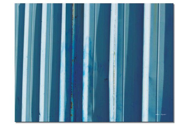 Wandbild: Simply Stripes Blaues Blech