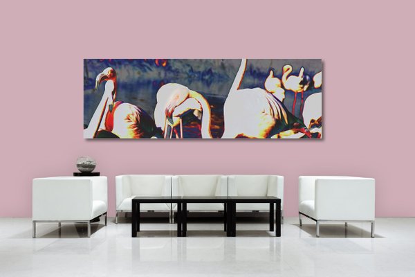 Wandbild: Flamingos