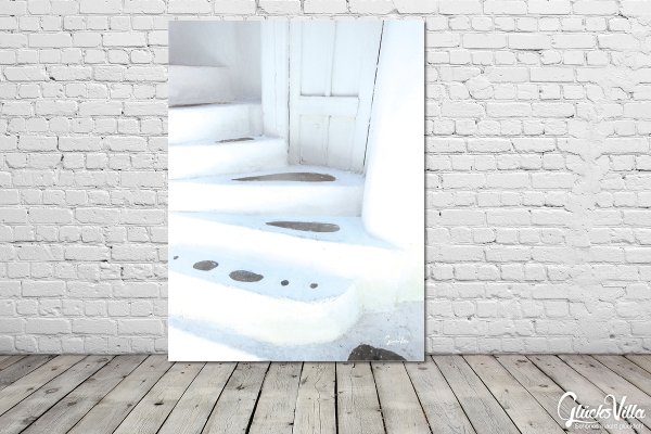 Wandbild: Treppe in weiß