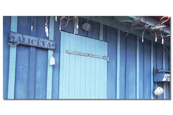 Wandbild: Die blaue Hütte