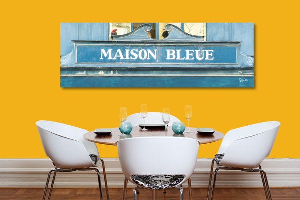 Wandbild: Maison bleue