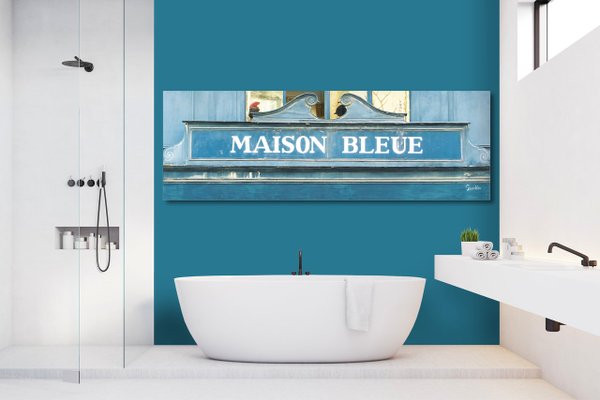 Wandbild: Maison bleue