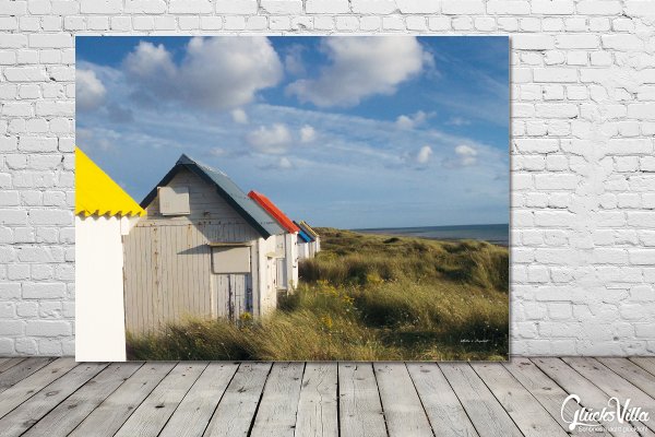 Wandbild: Strandhäuschen in der Normandie 1