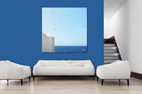 Wandbild: Möwen über Mykonos