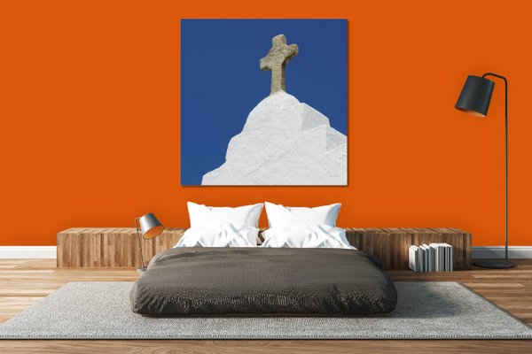 Wandbild: Mykonos - Kreuz vor Himmel