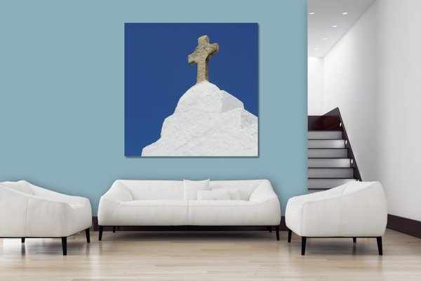 Wandbild: Mykonos - Kreuz vor Himmel