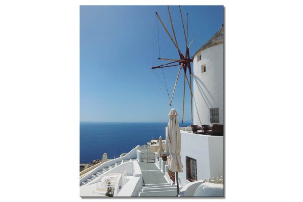 Wandbild: Griechische Mühle