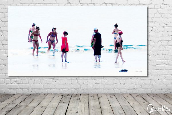 Wandbild: Menschen am Meer 6