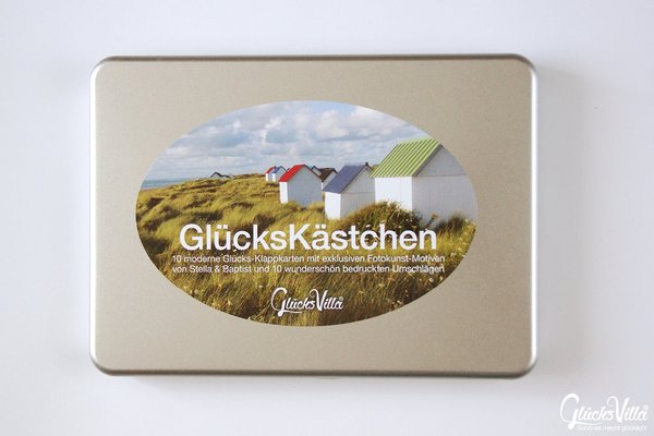 GlücksKästchen - Klappkarten-Set inkl. farbige Umschläge in Geschenkbox