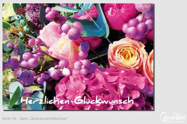 GlückwunschKästchen - Klappkarten-Set inkl. farbige Umschläge in Geschenkbox