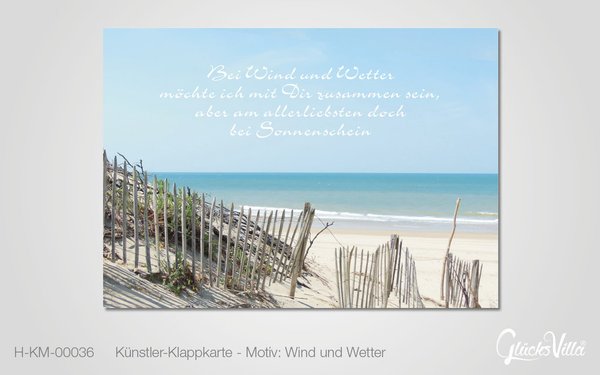 Klappkarte / Grußkarte 10er Set - Motiv "Wind und Wetter"