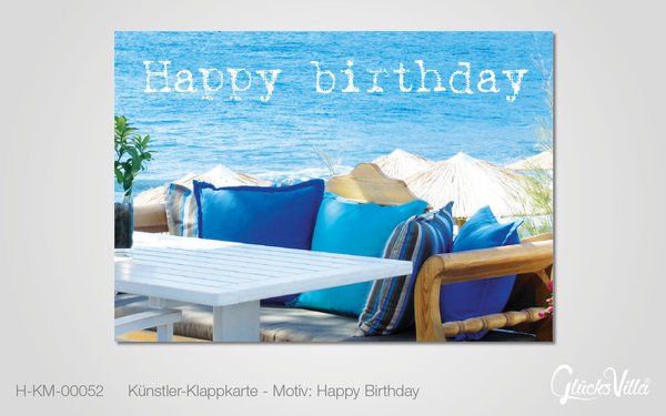 Geburtstagskarte / Klappkarte 10er Set - Motiv "Happy birthday"