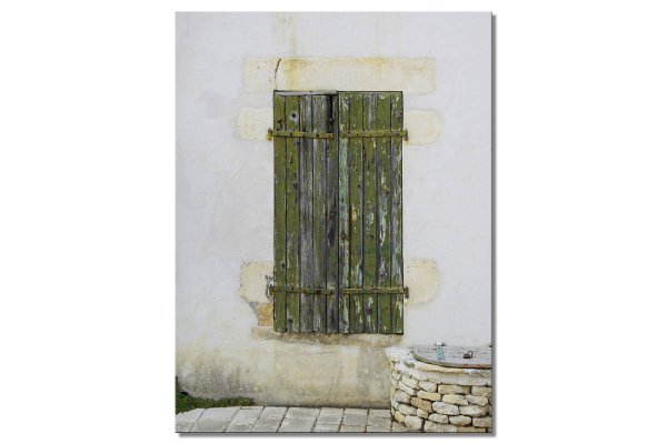 Wandbild: Grünes Dorffenster