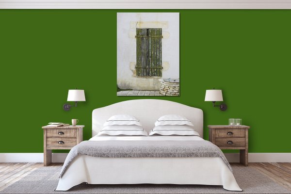 Wandbild: Grünes Dorffenster