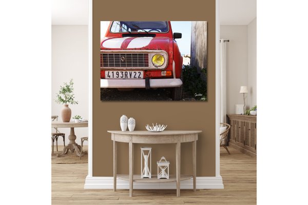 Wandbild: Der rote Renault