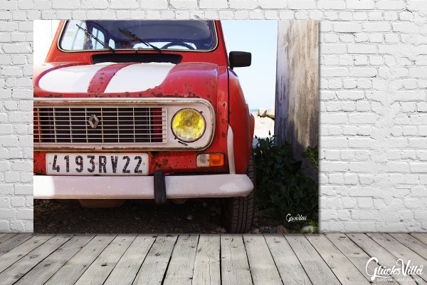 Wandbild: Der rote Renault