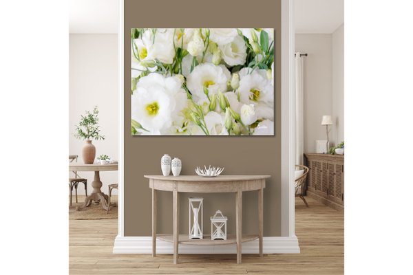 Wandbild: Blütenmeer in weiß
