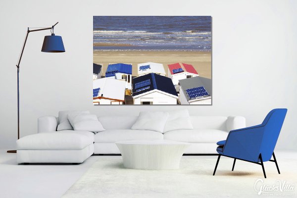 Wandbild: Strandhäuschen in Holland 1