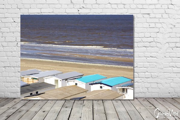 Wandbild: Strandhäuschen in Holland 3