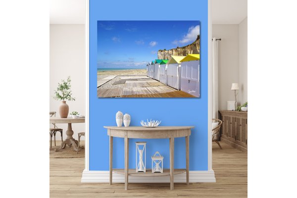 Wandbild: Strandhäuschen in der Normandie 8
