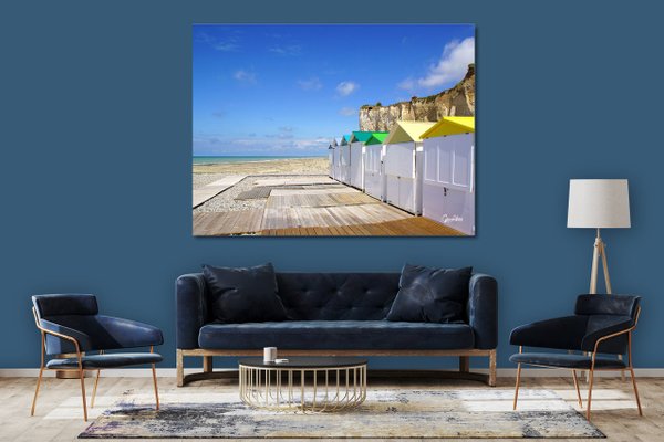 Wandbild: Strandhäuschen in der Normandie 8