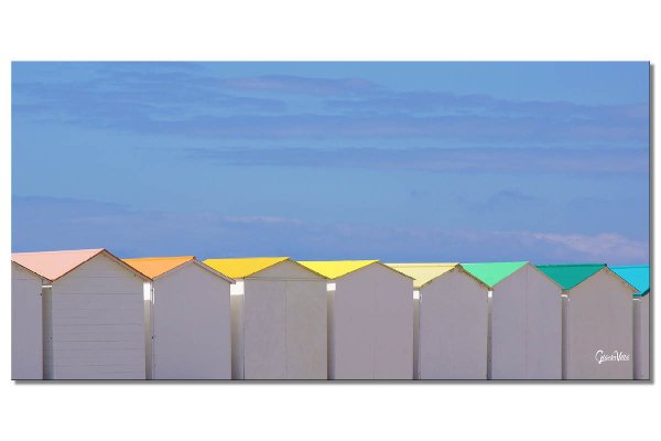 Wandbild: Strandhäuschen in der Normandie 19