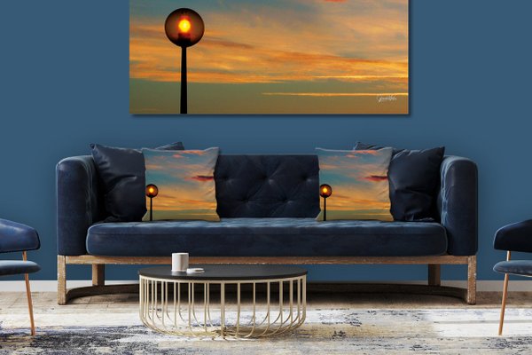 Dekokissen Set, Sonnenuntergang Grande Cote, 40 x 40 cm, Premium Kissenhülle, Zierkissen-Bezug