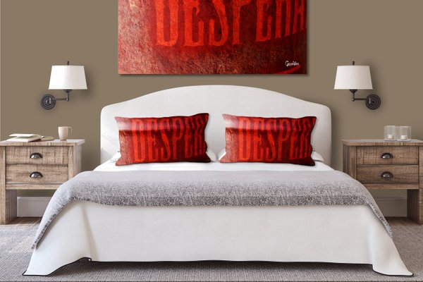 Dekokissen Set, Desperado in rot, 80 x 40 cm, Premium Kissenhülle, Zierkissen, Kissenbezug