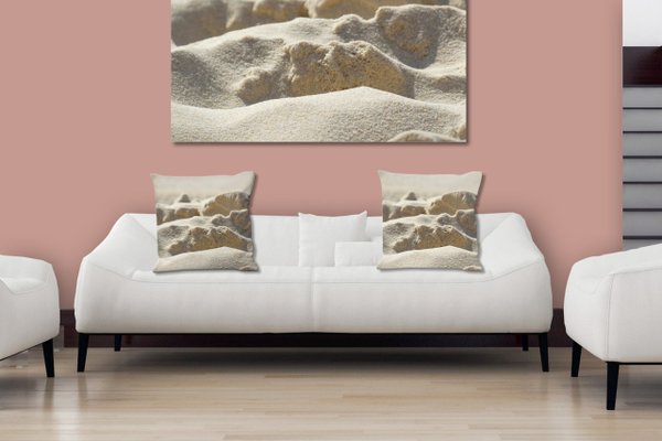 Dekokissen Set, Sandstrukturen 1, 40 x 40 cm, Premium Kissenhülle, Zierkissen, Kissenbezug