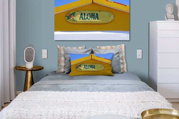 Dekokissen Set, Aloha, 80 x 40 cm, Premium Kissenhülle, Zierkissen, Kissenbezug