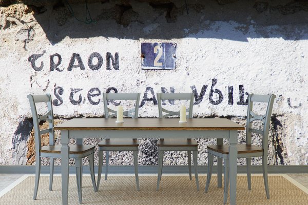 Fototapete selbstklebend - Motiv: Schrift über bretonischer Tür