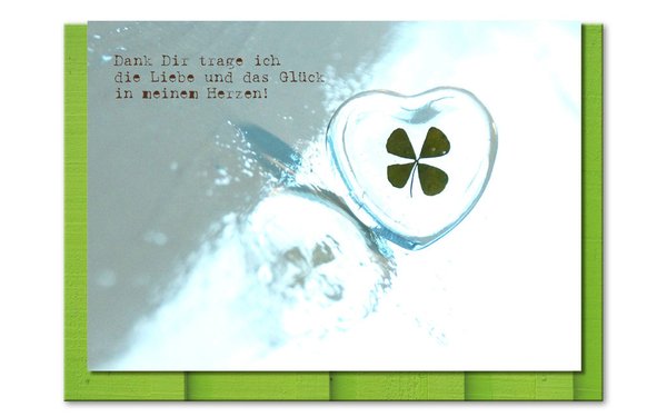 Grußkarten, Postkarten, Klappkarten, 10-er Set, inkl. farbige Umschläge – Herz, Liebe, Freundschaft