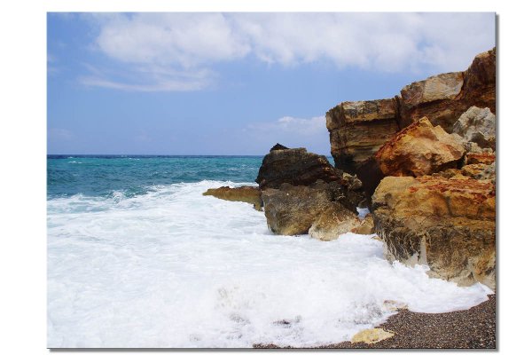 Wandbild: Kreta Spilies Beach bei Sturm 2