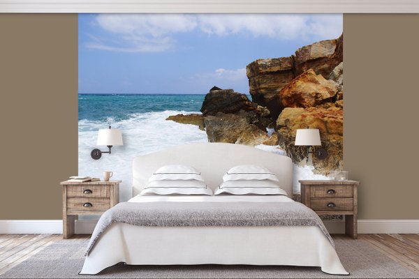 Fototapete selbstklebend - Motiv: Kreta Spilies Beach bei Sturm 2