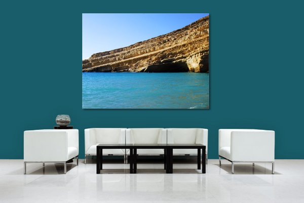 Wandbild: Kreta Felsen von Matala