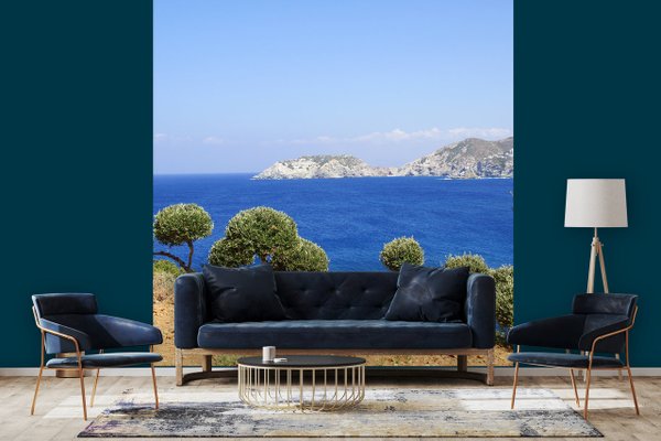 Fototapete selbstklebend - Motiv: Kreta Olivenhain über Agia Pelagia