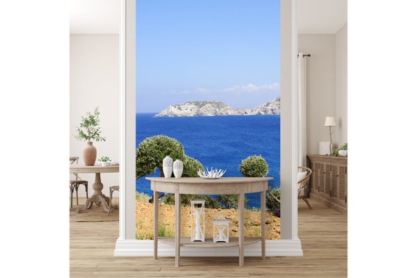 Fototapete selbstklebend - Motiv: Kreta Olivenhain über Agia Pelagia