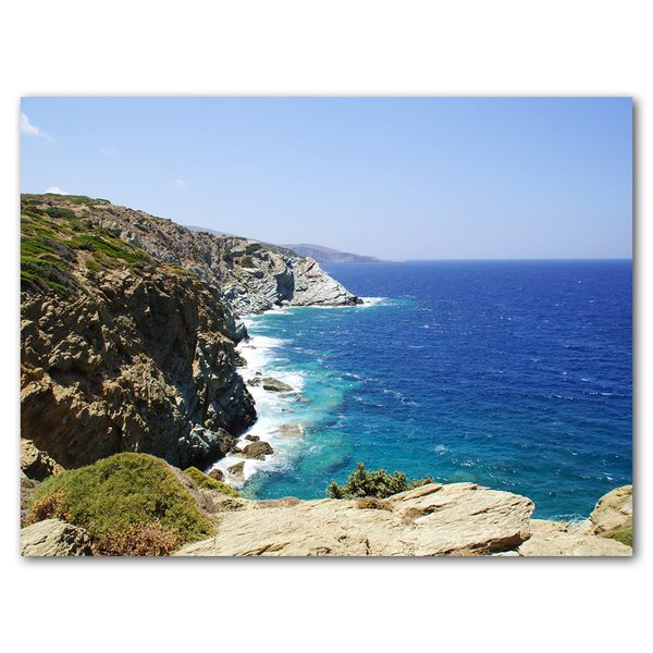 Wandbild: Kreta wilde Küste mit Klippen