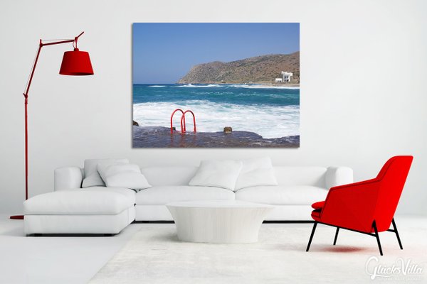 Wandbild: Kreta rote Badeleiter Milatos