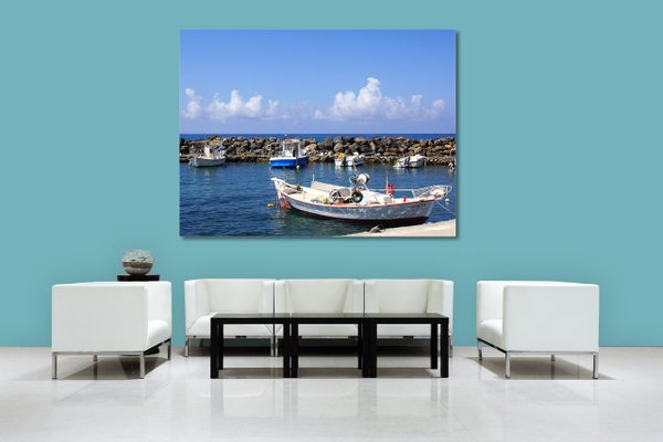 Wandbild: Kreta kleiner Fischerhafen