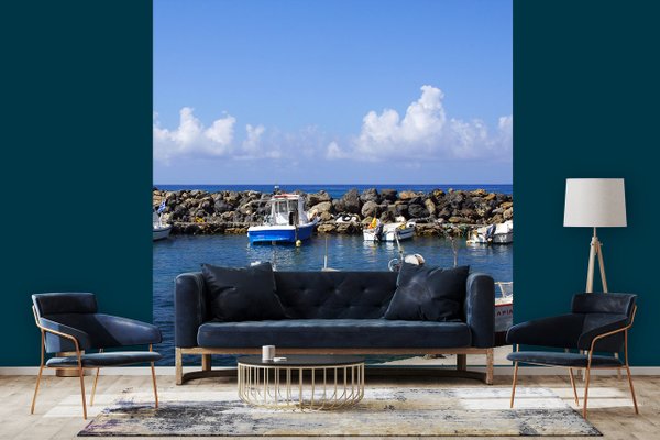 Fototapete selbstklebend - Motiv: Kreta kleiner Fischerhafen