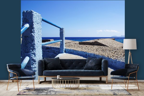 Fototapete selbstklebend - Motiv: Kreta Impressionen in Blau