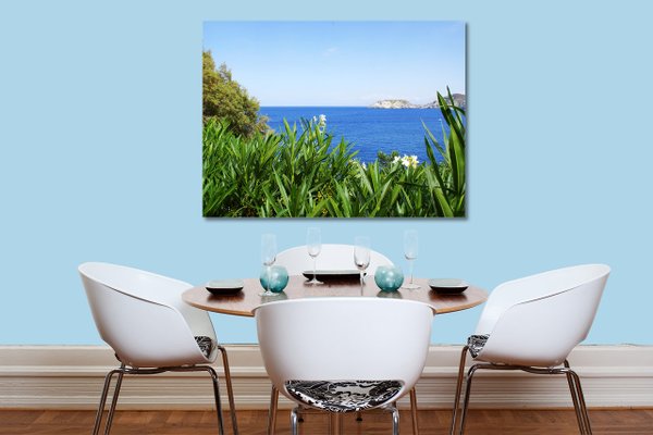 Wandbild: Kreta Oleander über der Bucht