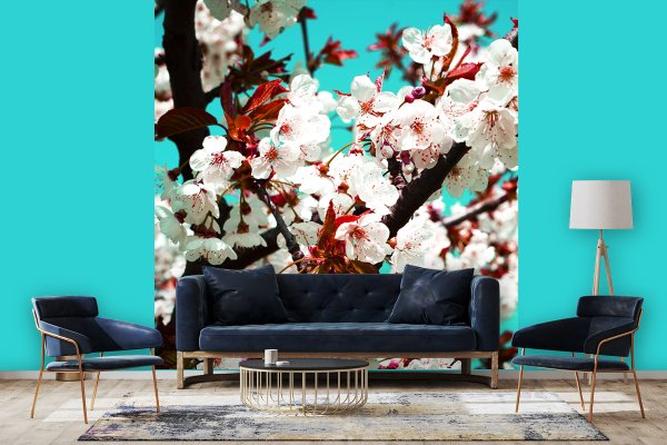 Fototapete selbstklebend: Japan-Style Kirschblüte 2 - (viele Größen)