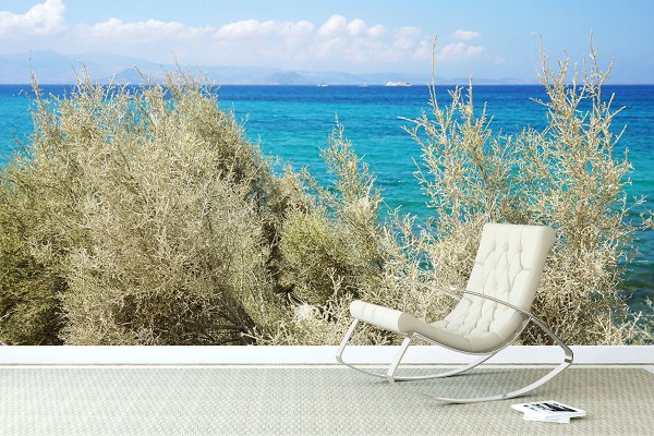 Fototapete selbstklebend: Strand-Idylle auf Naxos 1 - (viele Größen)