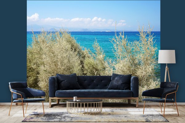 Fototapete selbstklebend: Strand-Idylle auf Naxos 1 - (viele Größen)