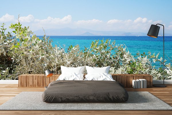 Fototapete selbstklebend: Strand-Idylle auf Naxos 2 - (viele Größen)